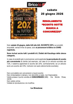 Reg. Concorezzo Notte Bianca 20% Sconto 20 giugno 2026