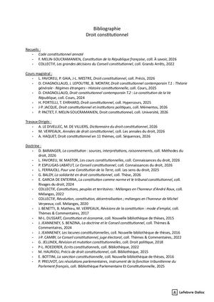 Bibliographie Constitutionnel Campagne 2026