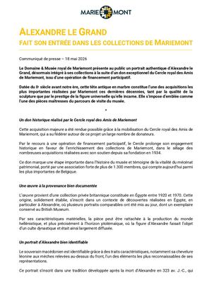 2026 1805 Alexandre Le Grande Mariemont Cp Fr