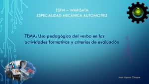 Uso Del Verbo En Pdc