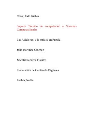 Investigación De Adicción Música En Puebla