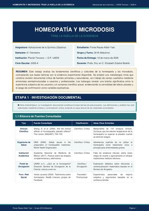 Homeopatia Proyecto Química