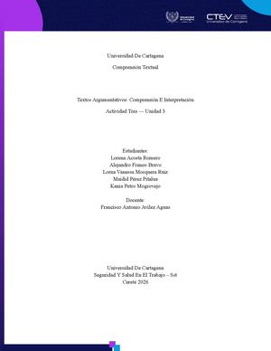 Textos Argumentativos: Comprensión E Interpretación