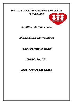 Proyecto Interdiciplinario Matematicas Anthony Pozo