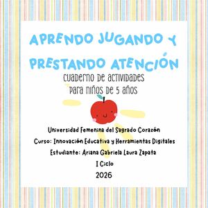 Cuaderno de actividades para niños de 5 años