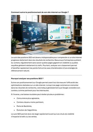 Comment Suivre Les Positions De Son Site Internet