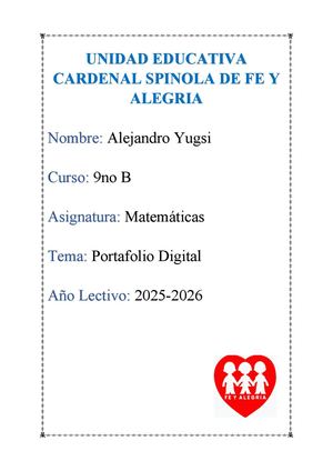 Yugsi Proyecto Interdisciplinario 9b