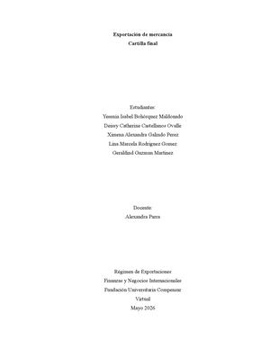 Cartilla Final - Regimen de Exportaciones