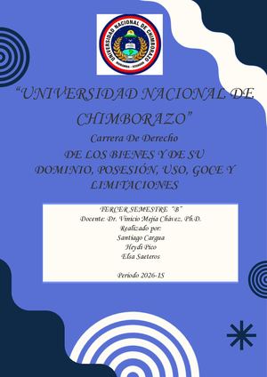 Revista Digital De Los Bienes Y De Su Dominio, Posesión, Uso, Goce Y Limitaciones