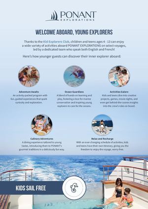 Ponant Kids Explorer Program