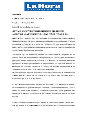 Boletín 001 Tarea Individual De Redaccion Comunicacional