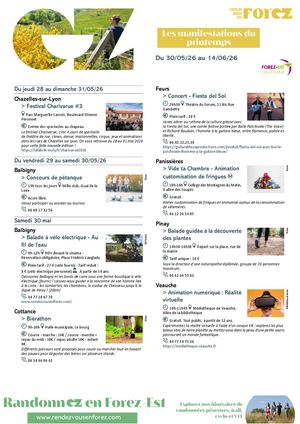Les Manifestations De Forez Est Du 30 Mai Au 14 Juin 2026