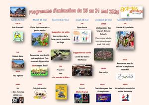 Planning Animation Du 25 Au 31 Mai 2026