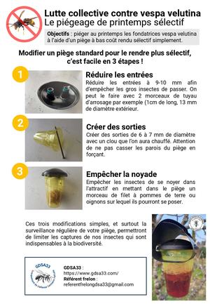 Tuto DIY "Comment rendre un piège plus sélectif ?"
