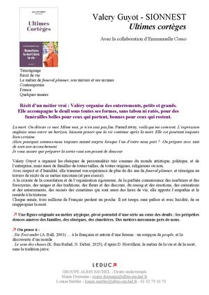 Leduc Guyot Ultimes Cortèges