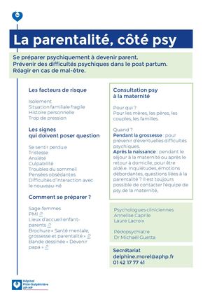 L'équipe Psy à La Maternité 2026