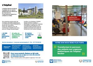 Brochure réaménagement Des Urgences De L'hôpital Necker-Enfants malades