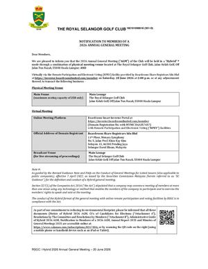 00 Rsgc Notification Of Hybrid Agm 2026 Tl