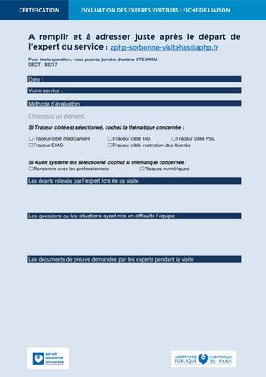 Rth Fiche Navette Visite