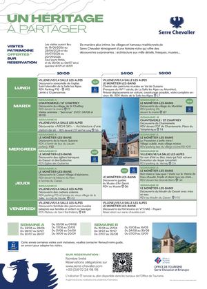 Visites guidées patrimoine Serre Chevalier été 26