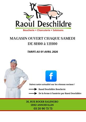 Produits et tarifs boucherie