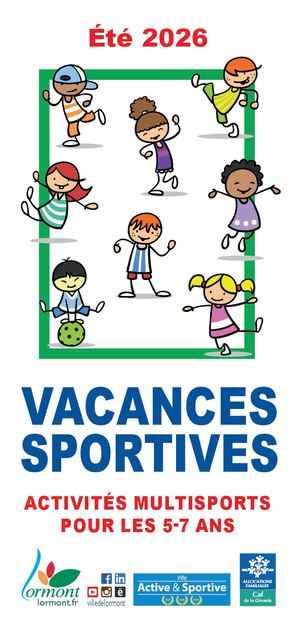 Vacances sportives 5 à 7 ans Eté 2026
