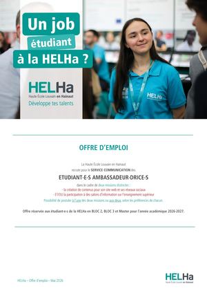 Offre étudiants Ambassadeurs 2026 2027