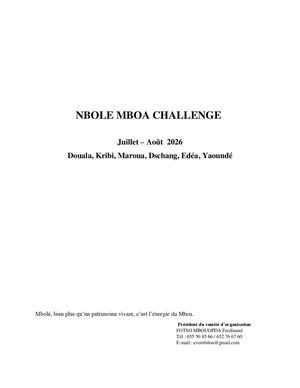 Dossier De Présentation Nbole Mboa Challenges
