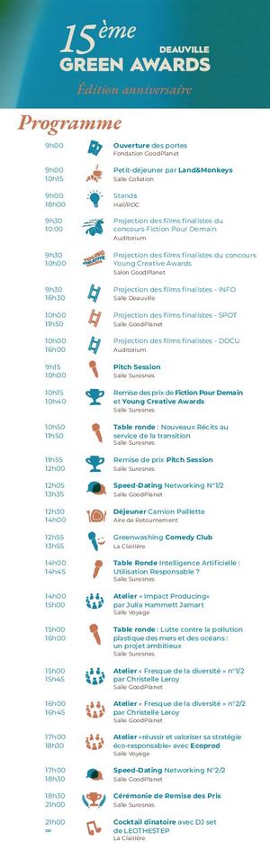Programme Deauville Green Awards / 3 juin 2026