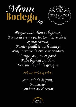 Menu Bodega