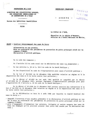 13 AS1b Arrete Prefectoral Source Du Borey