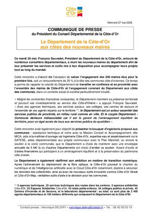 Rencontre avec les nouveaux maires