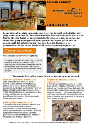 Fiche Site Internet Collège