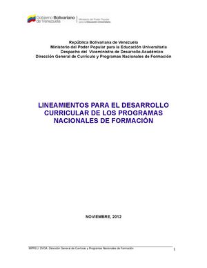 Lineamientos 2012 Pnf