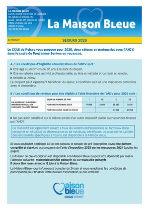 LIVRET Séjours 2026