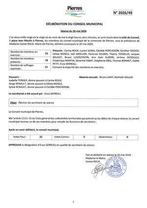 Délibérations n°2026/49 à 2025/62