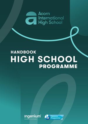 Handbook High School Programme