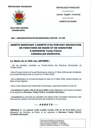 Arrêté N°128 - FOULE