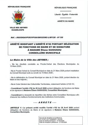 Arrêté N°130 - GUIOUGOU