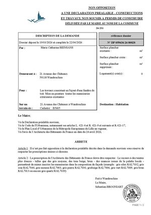 Arrêté 26 231 21 Avenue Des Châteaux