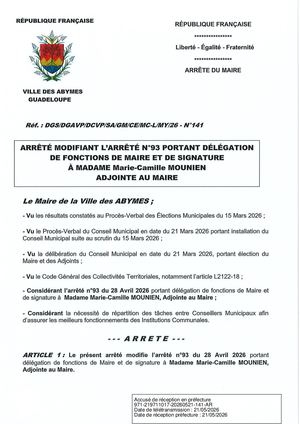 Arrêté N°141 - MOUNIEN