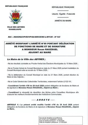 Arrêté N°143 - RAUZDUEL