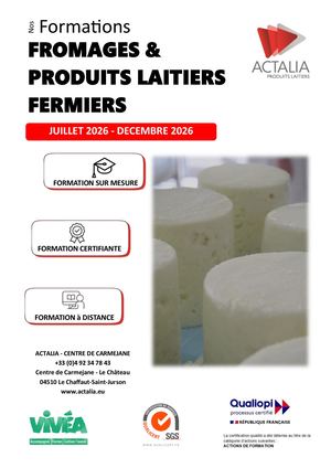 Catalogue Des Formations Fromages Et Produits Laitiers Fermiers 2026
