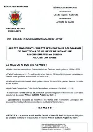 Arrêté N°147 - SURDIN