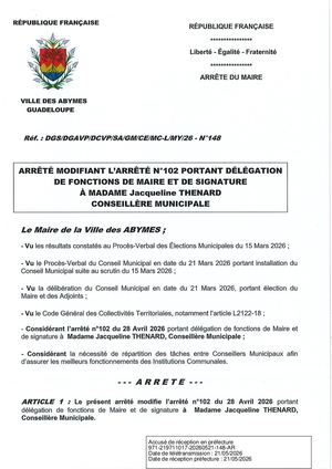 Arrêté N°148 - THENARD