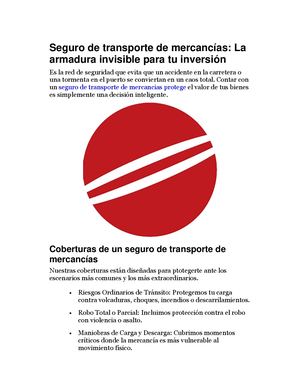 Seguro De Transporte De Mercancías La Armadura Invisible Para Tu Inversión