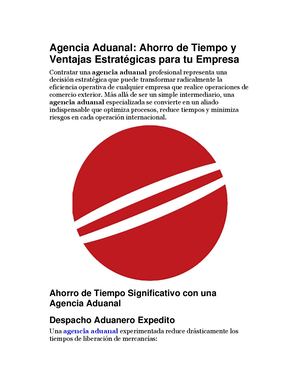 Agencia Aduanal Ahorro De Tiempo Y Ventajas Estratégicas Para Tu Empresa
