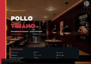 Remodelación restaurante de pollo asado al carbón Tejano