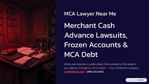 MCA Lawyer Near Me | Merchant Cash Advance Lawsuits, Frozen Accounts & MCA Debt Guide