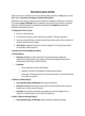 Estructura Para Revista